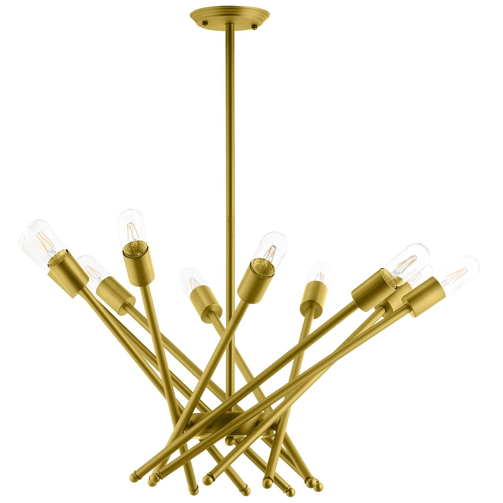 Cherish Brass Metal Pendant Light by Modway