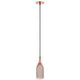 Glimmer Bottle-Shaped Rose Gold Pendant Light by Modway