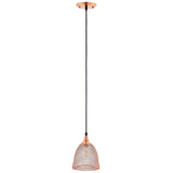 Glimmer Bell-Shaped Rose Gold Pendant Ligh by Modway
