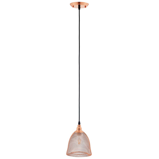 Glimmer Bell-Shaped Rose Gold Pendant Ligh by Modway