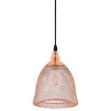Glimmer Bell-Shaped Rose Gold Pendant Ligh by Modway