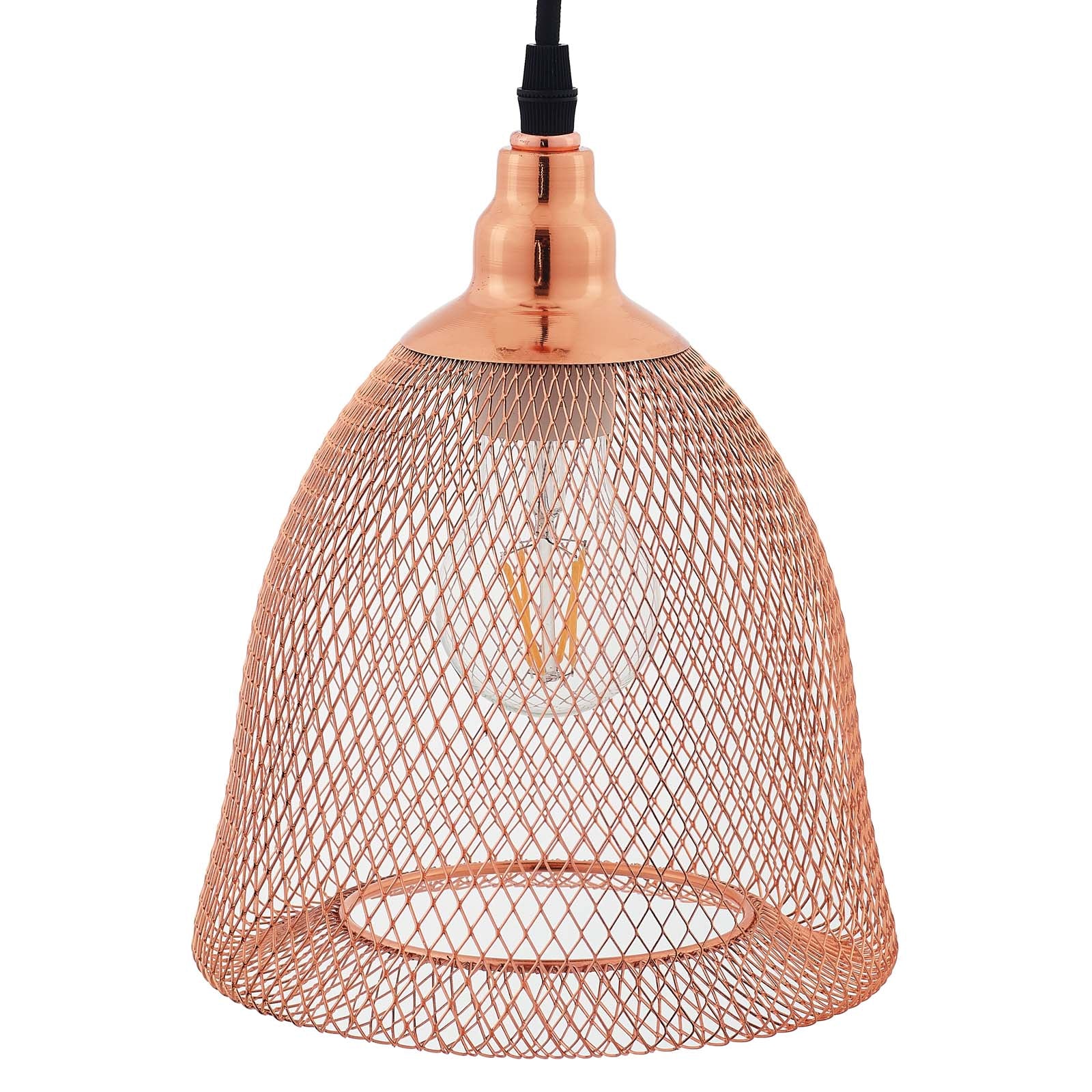 Glimmer Bell-Shaped Rose Gold Pendant Ligh by Modway