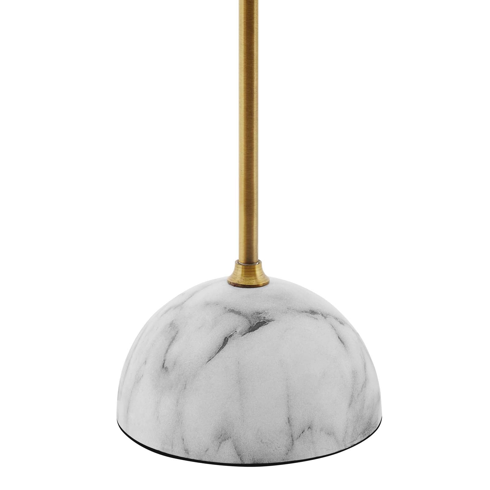 Salient Brass and Faux White Marble Table Lamp by Modway