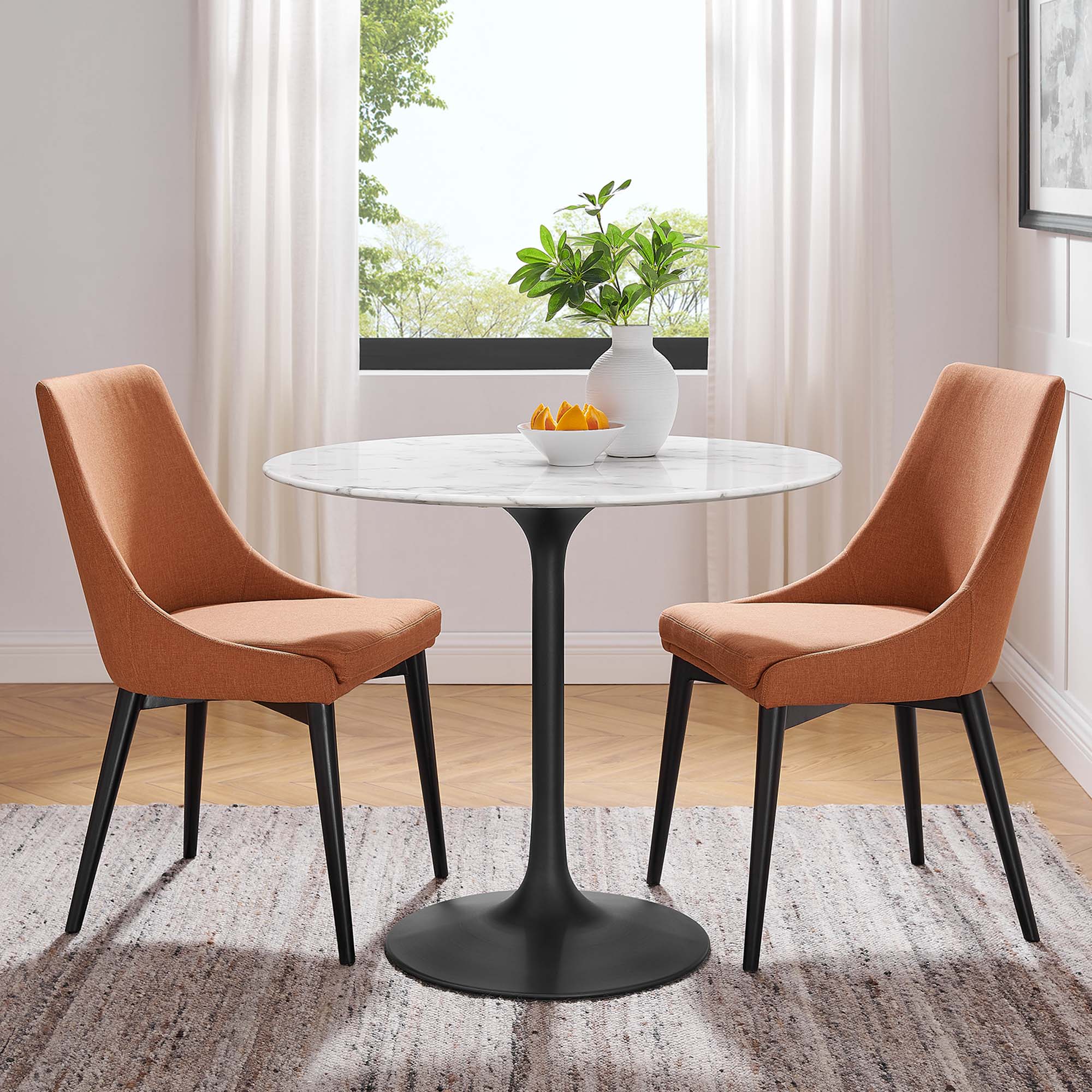 Faux Marble / Black White