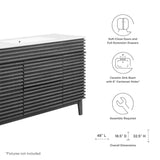 Charcoal White / 48" Single