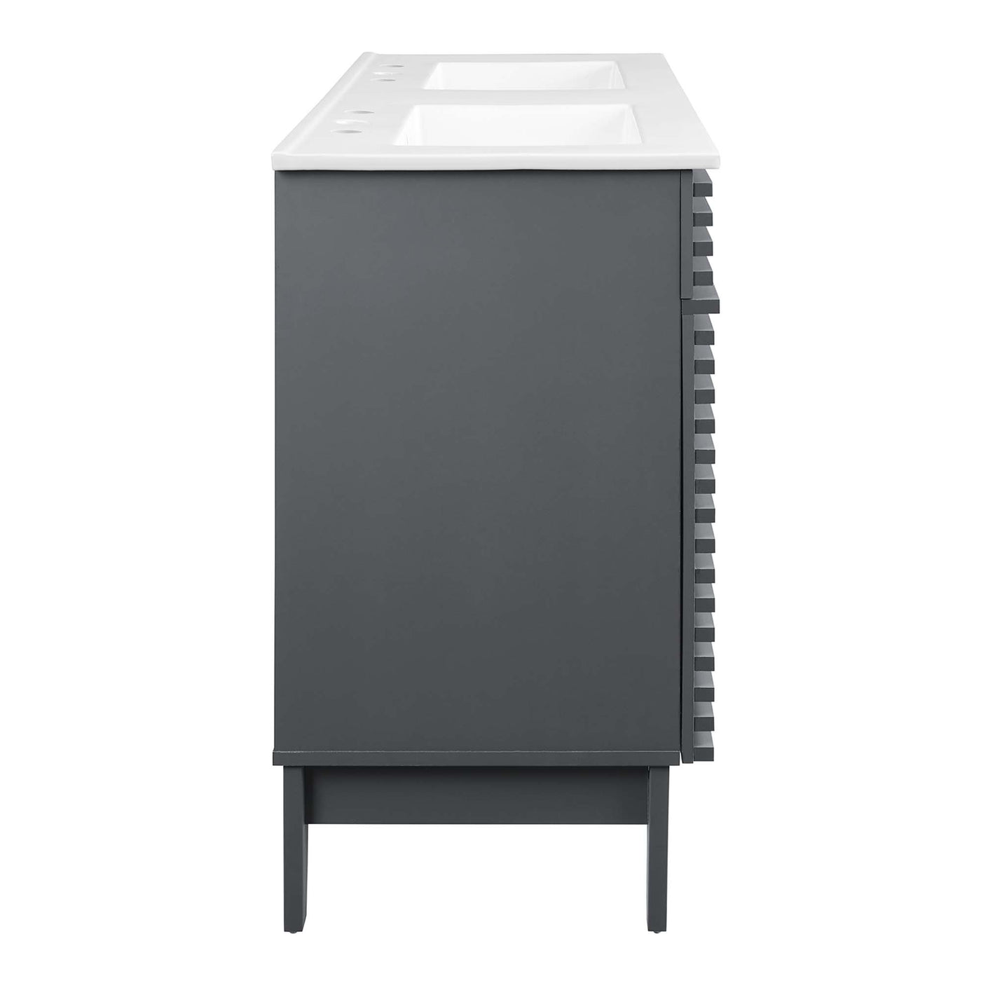 Gray White / 48" Double