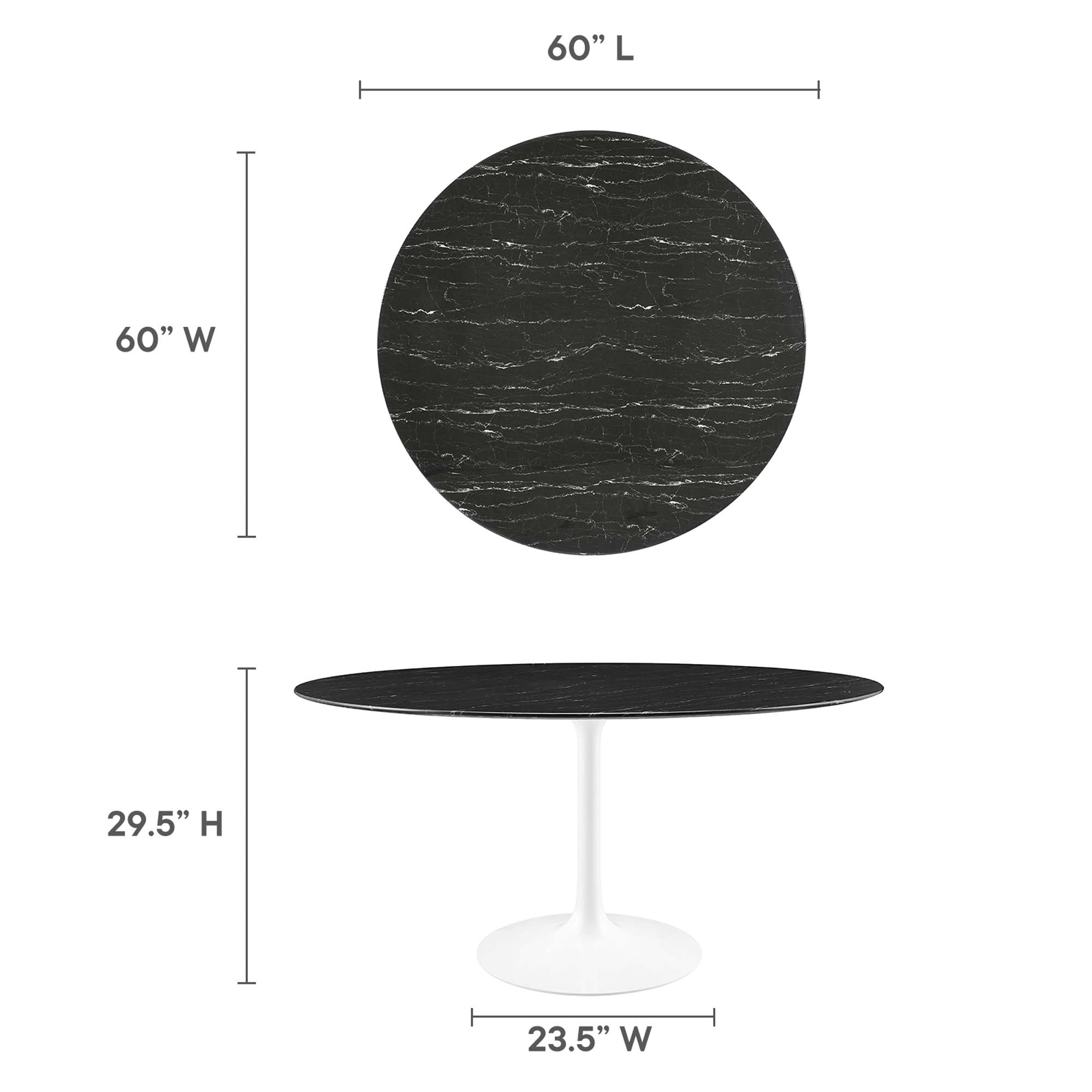 Faux Marble / White Black