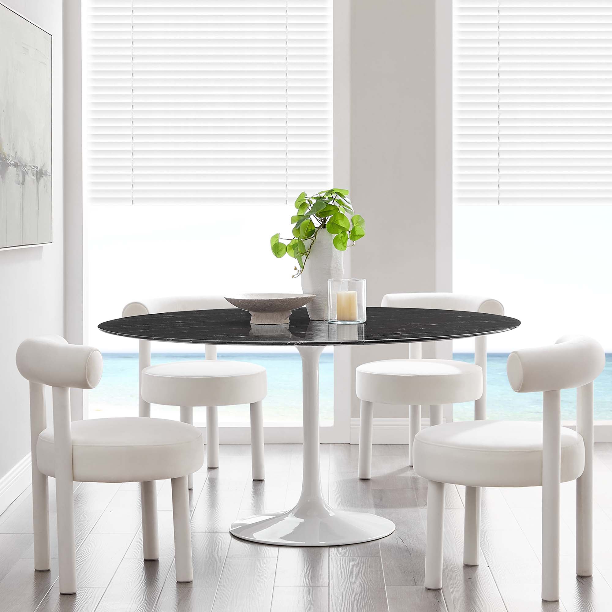 Faux Marble / White Black