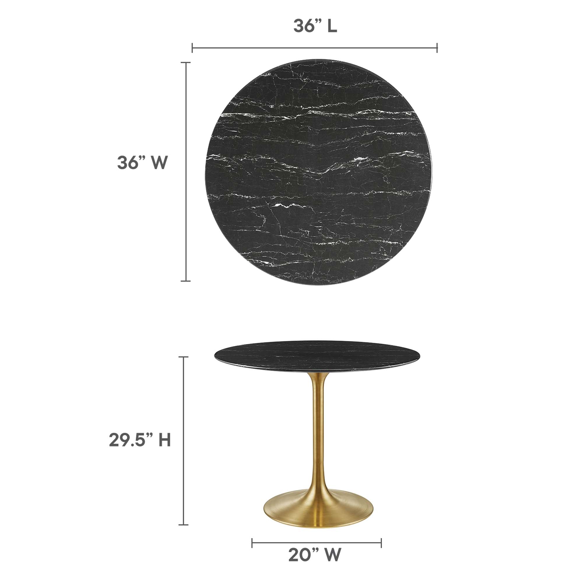 Faux Marble / Gold Black