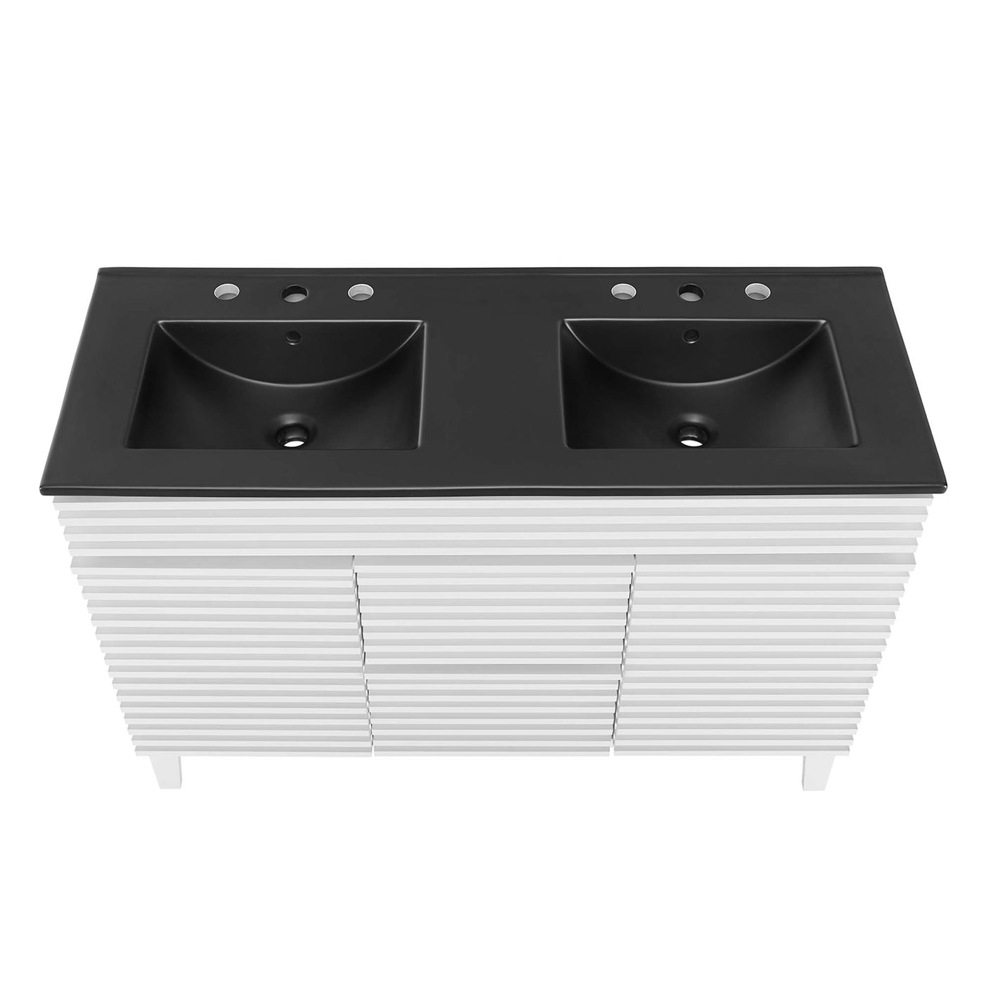 White Black / 48" Double