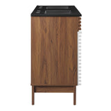 White Walnut Black / 48" Double