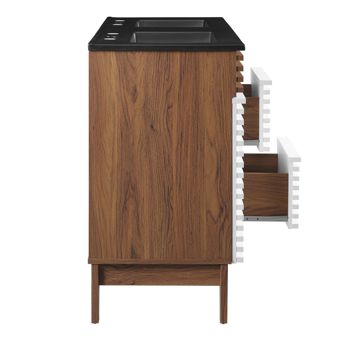 White Walnut Black / 48" Double