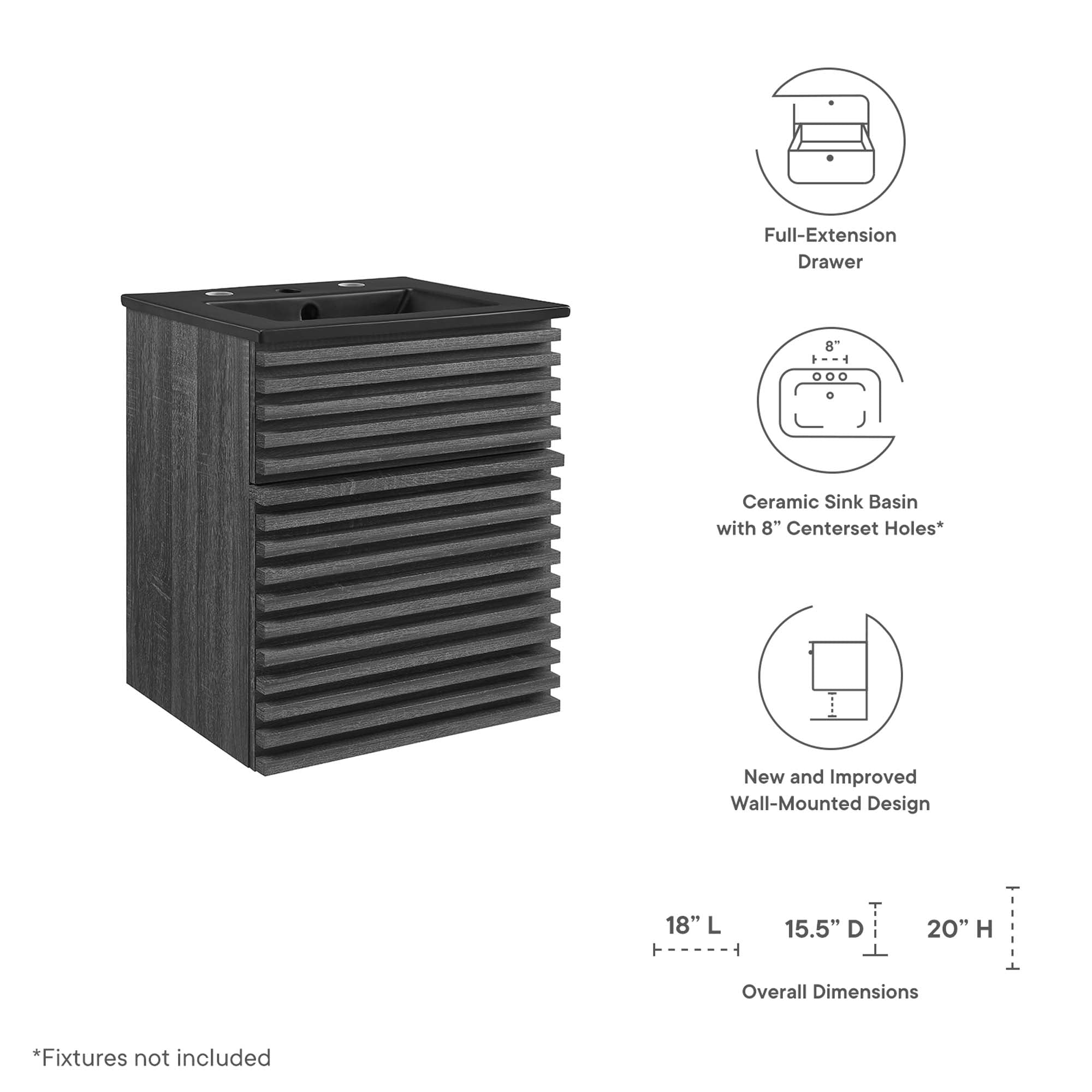 Charcoal Black / 18" 