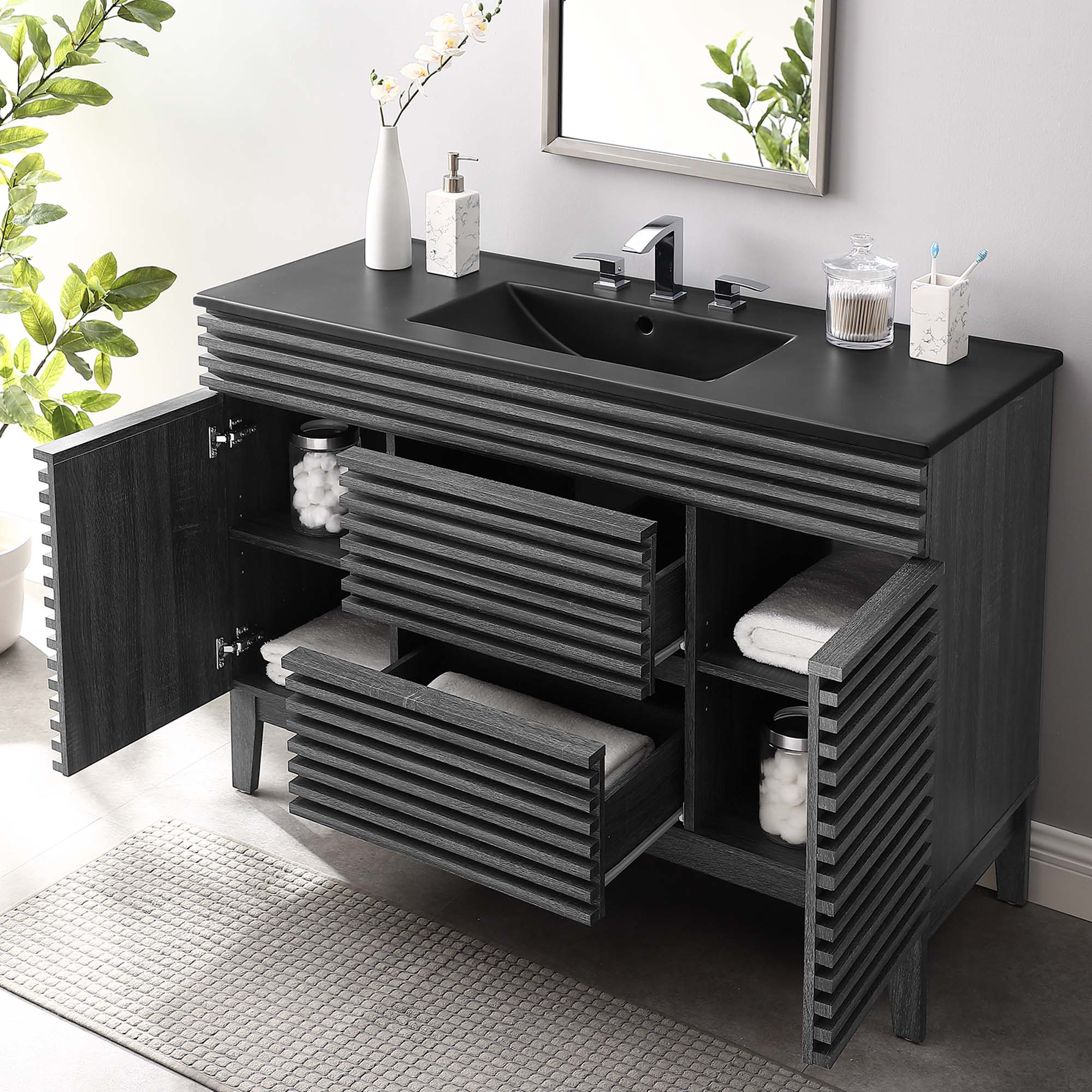 Charcoal Black / 48" Single