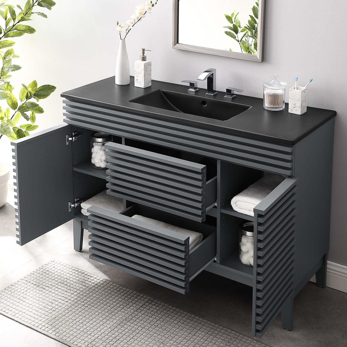 Gray Black / 48" Single