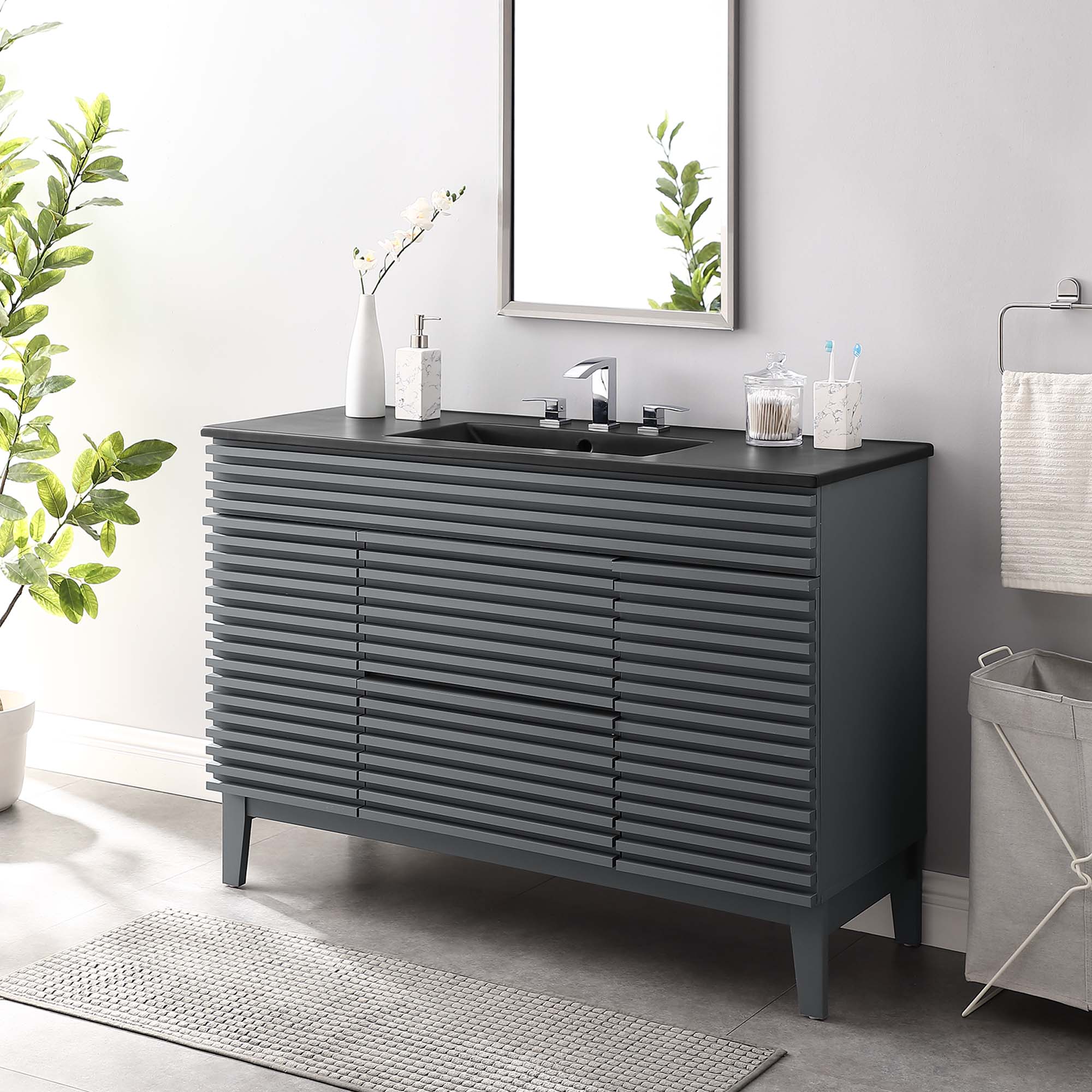 Gray Black / 48" Single