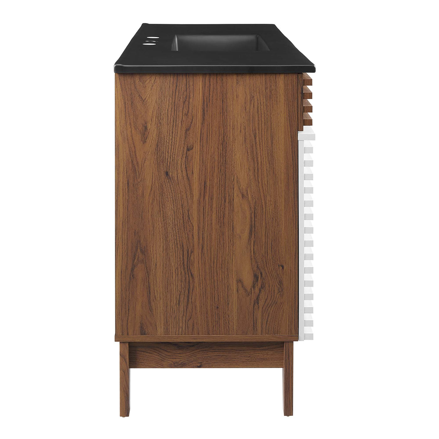 White Walnut Black / 48" Single
