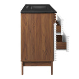 White Walnut Black / 48" Single