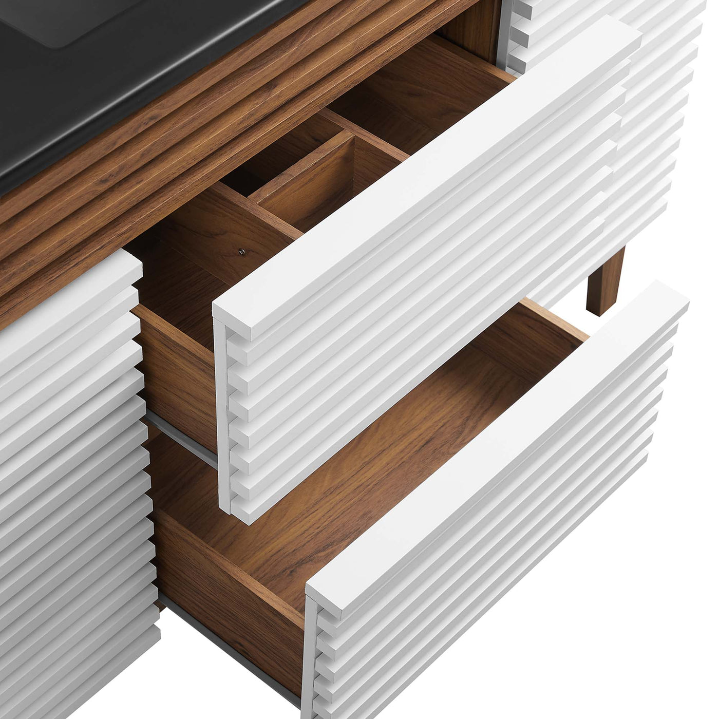 White Walnut Black / 48" Single