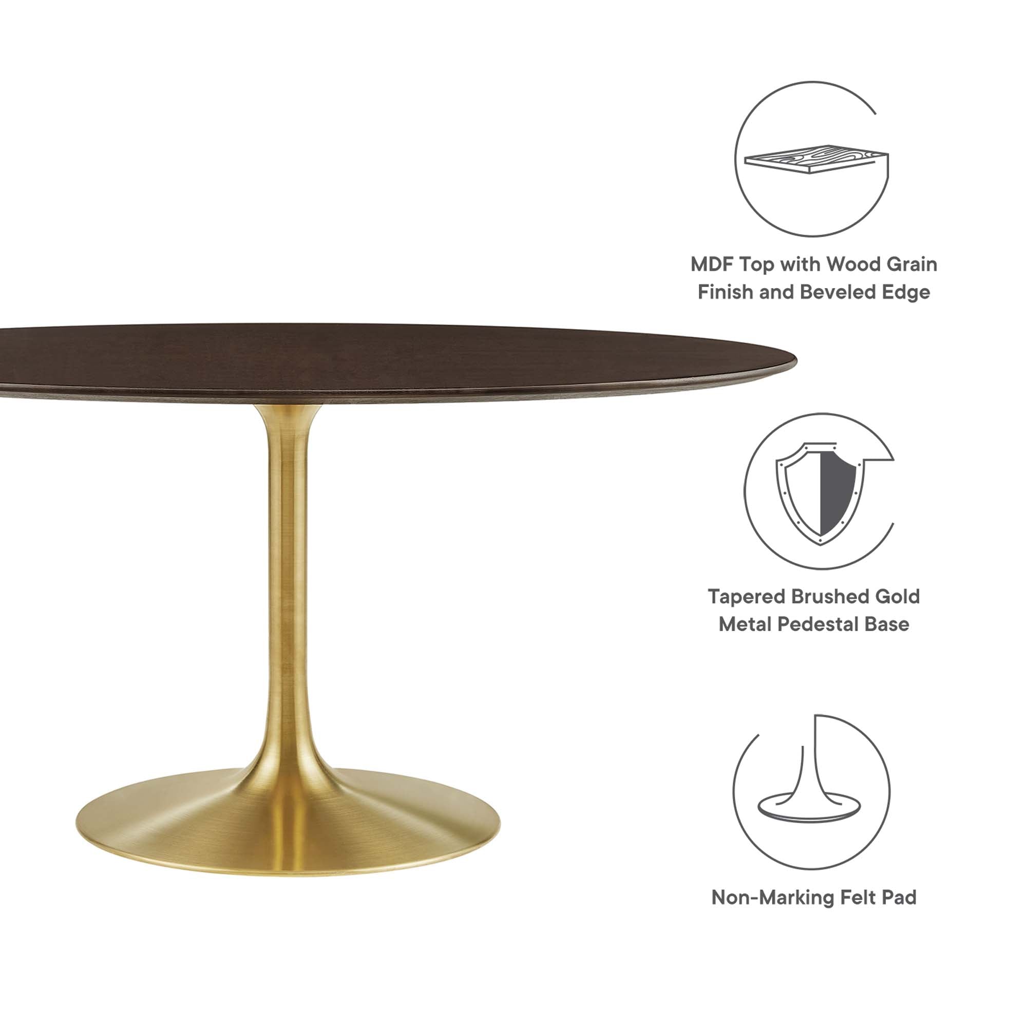 Gold Cherry Walnut / 60"