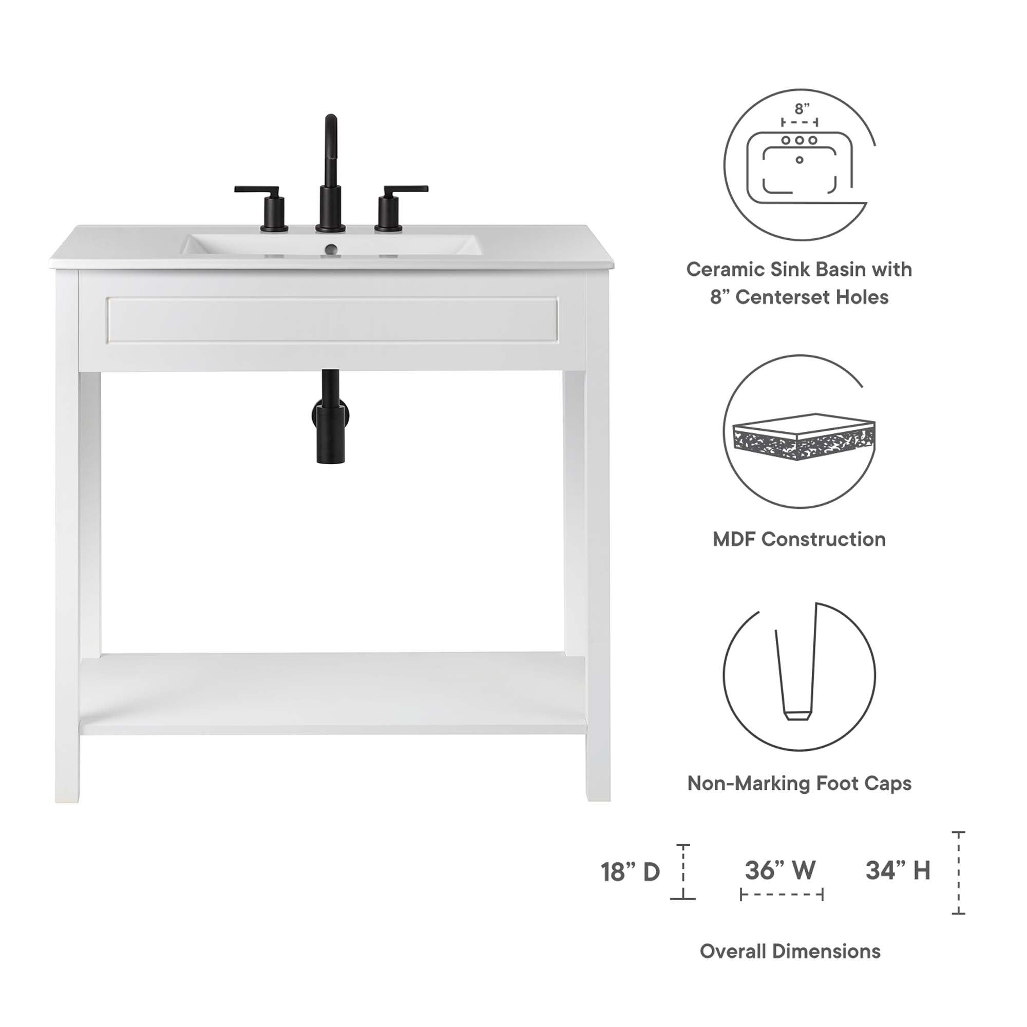 White White / 36"