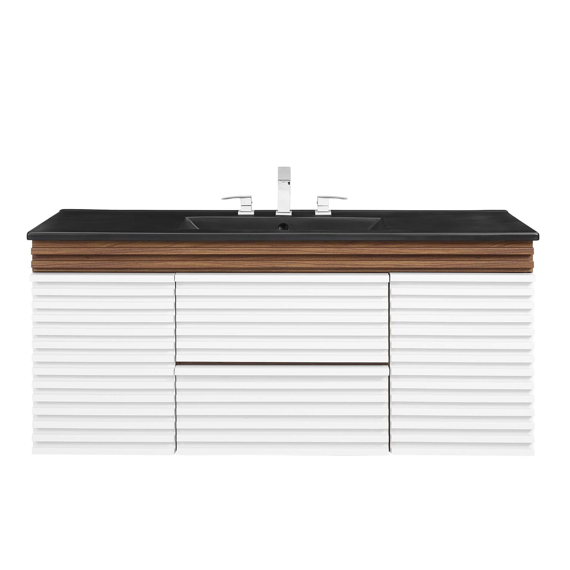 White Walnut Black / 48" Single