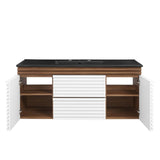 White Walnut Black / 48" Single