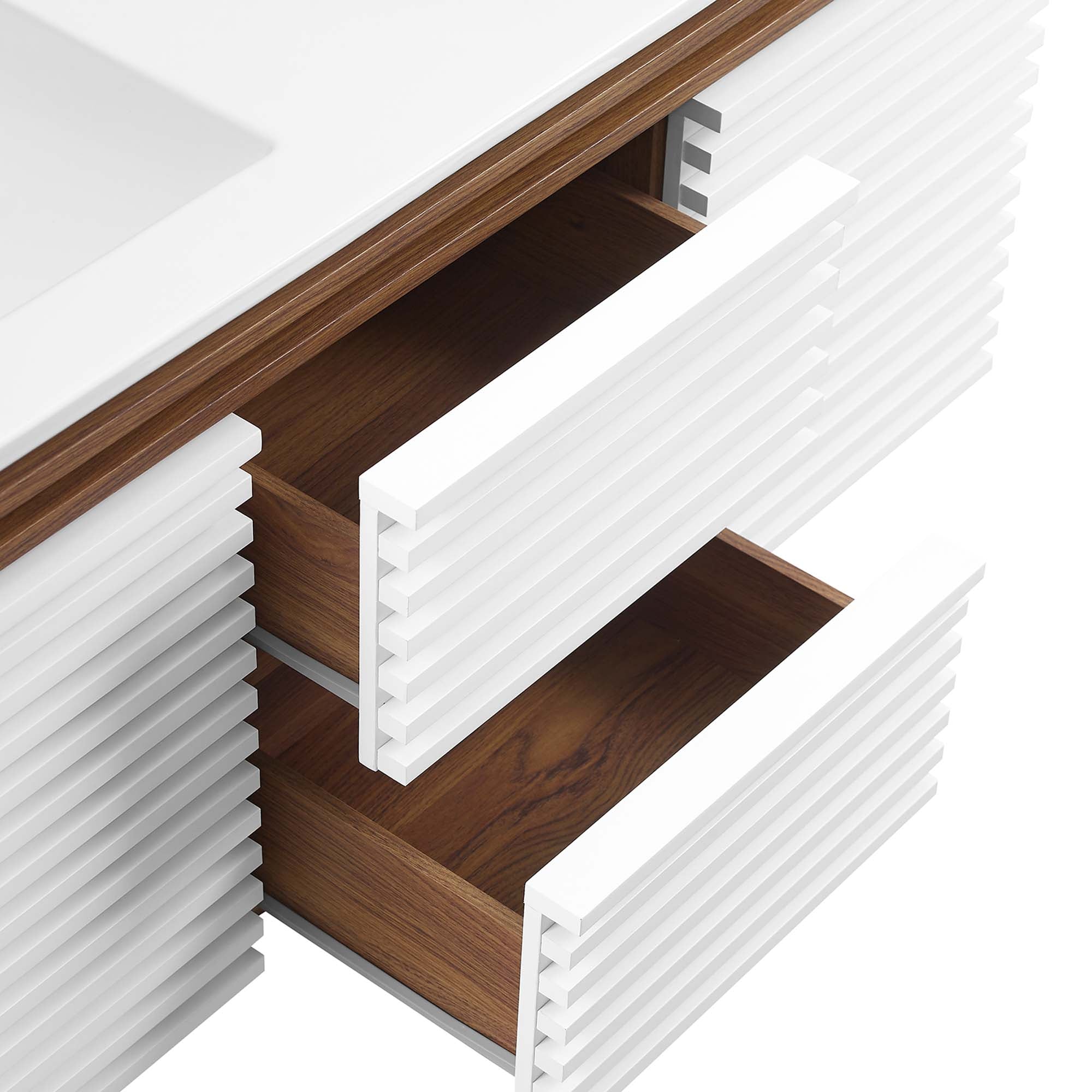 White Walnut White / 48" Double