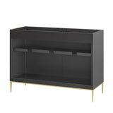 Black / 48" Double or Single Sink