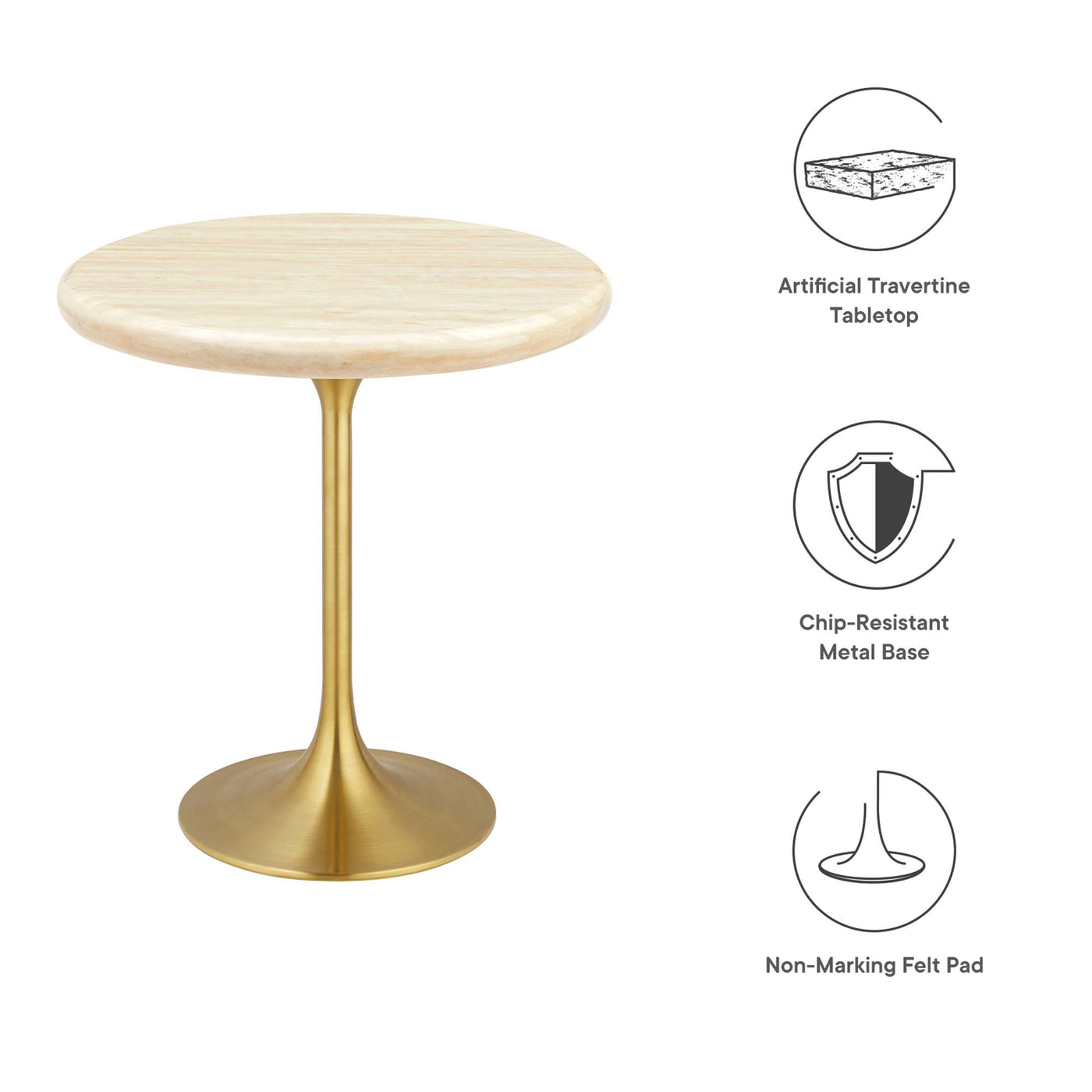 Gold Travertine / 20"