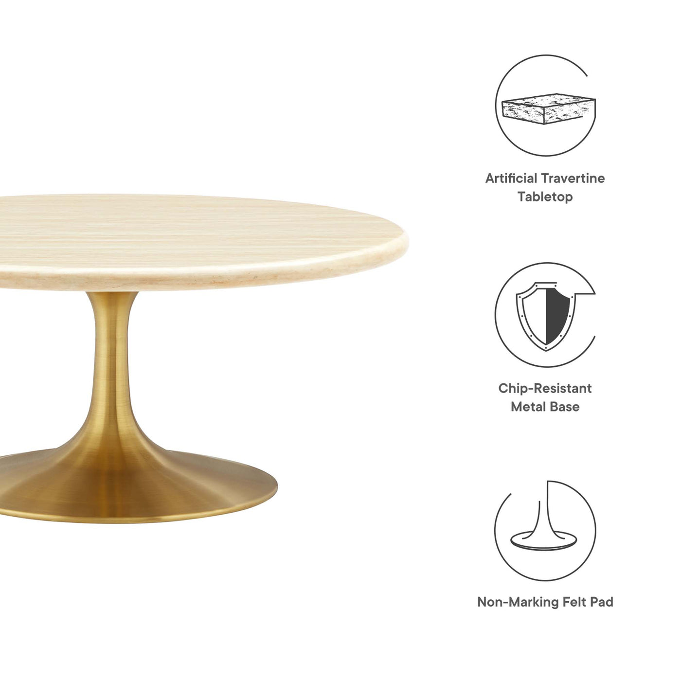 Gold Travertine / 36"