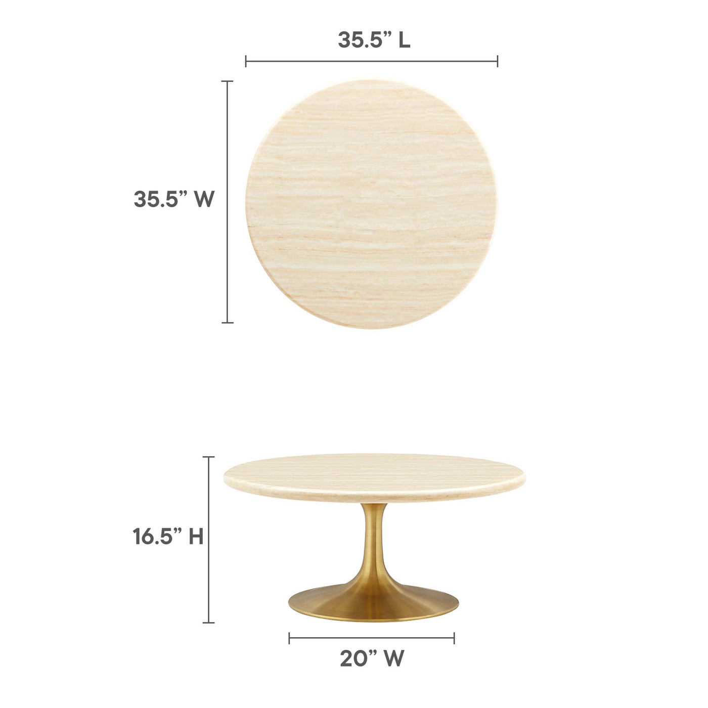 Gold Travertine / 36"
