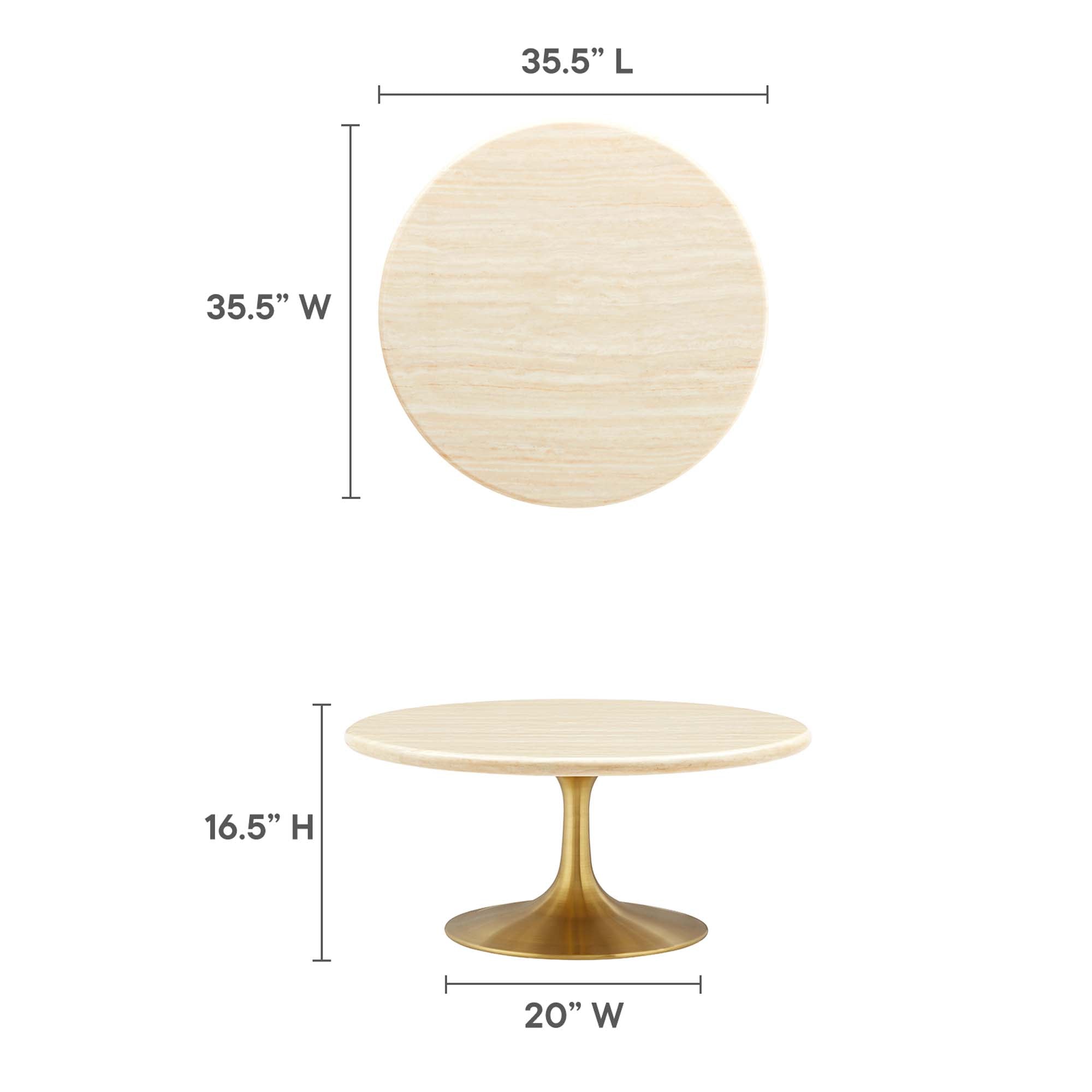 Gold Travertine / 36"