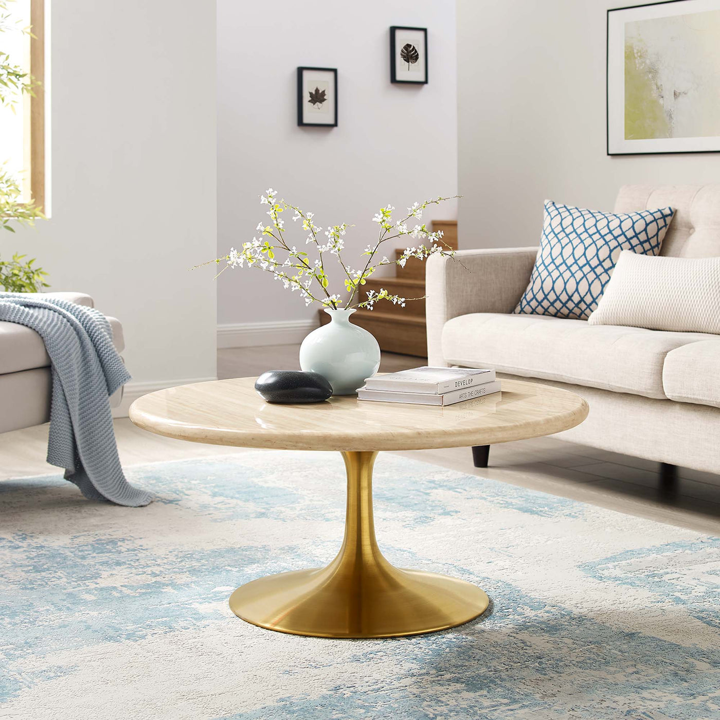 Gold Travertine / 36"