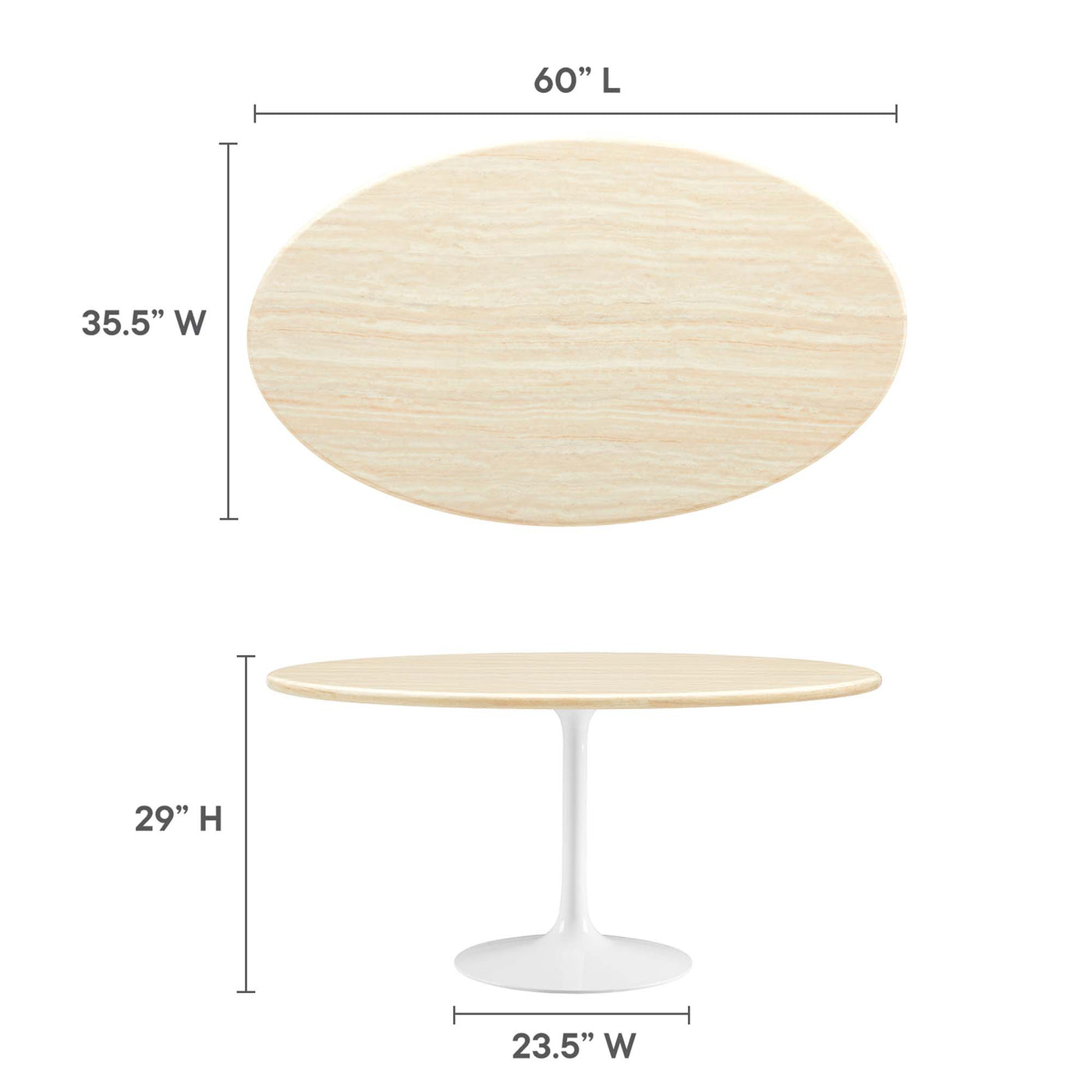 White Traventine / 60"