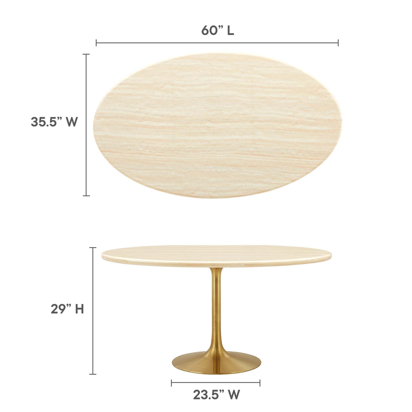 Gold Travertine / 60"