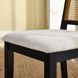 Black Natural Heathered Weave Ivory