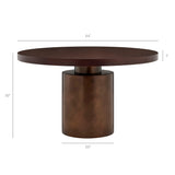 Dark Walnut Burnished Brass