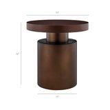 Dark Walnut Burnished Brass