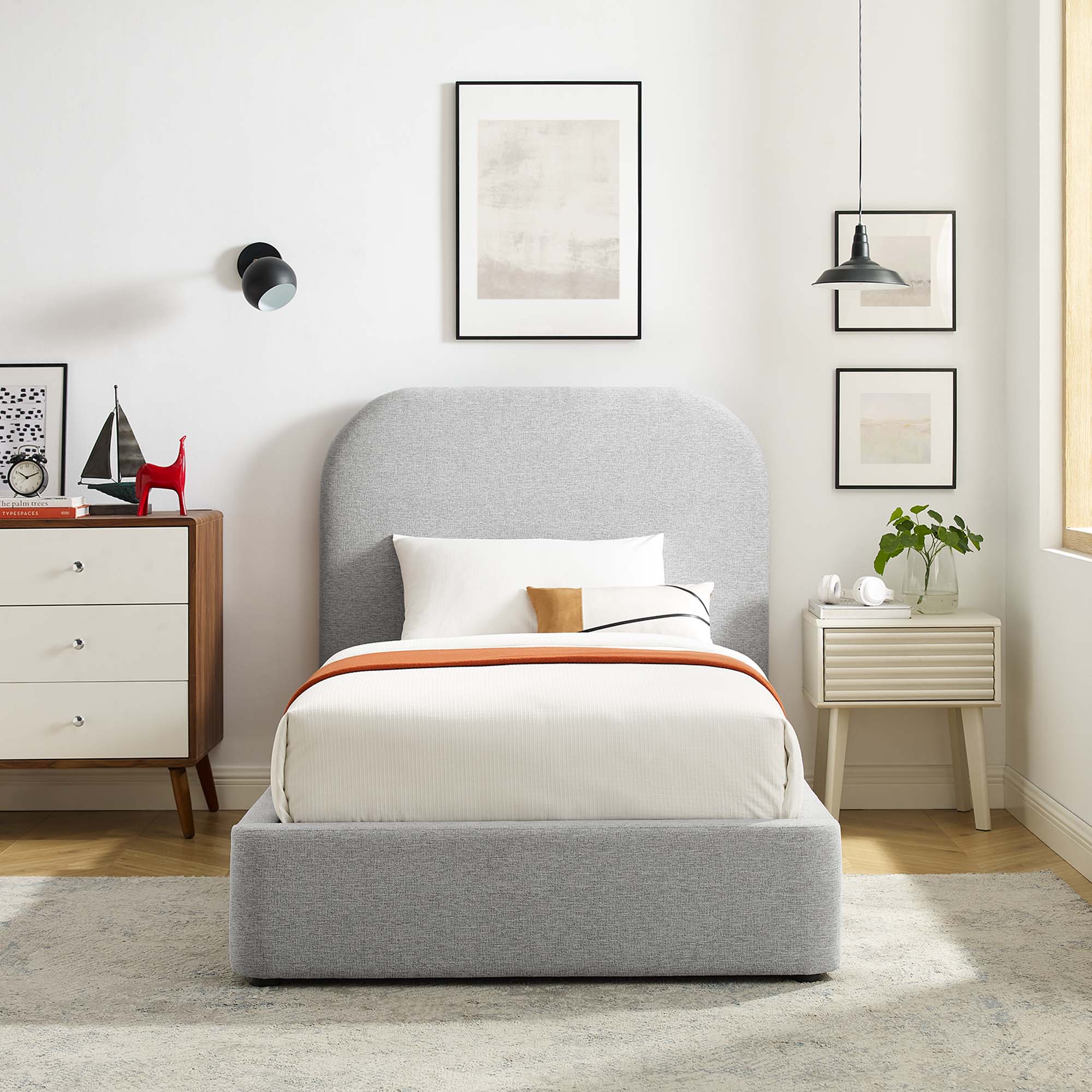 Heathered Weave Light Gray / Twin