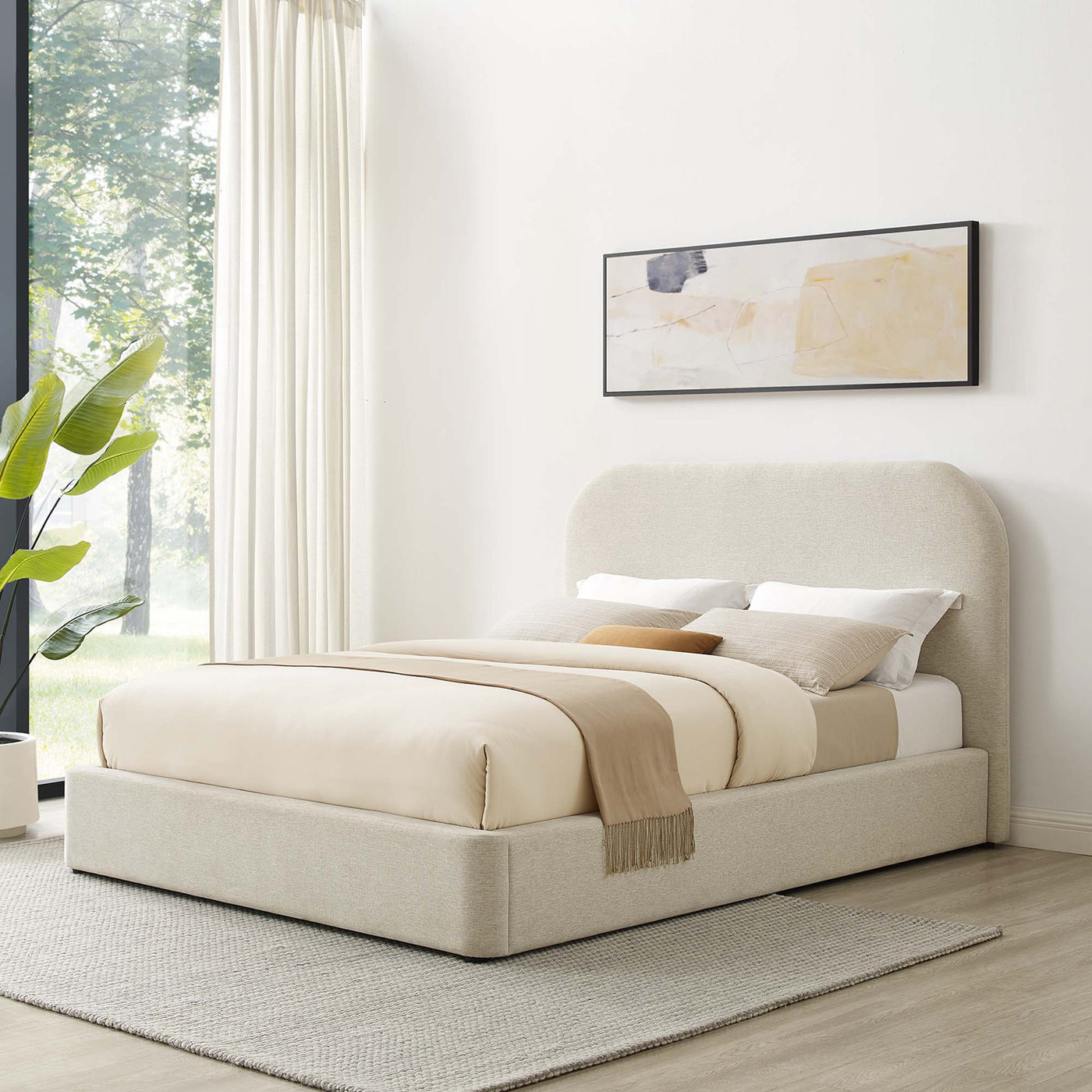 Heathered Weave Ivory / King
