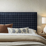 Denim Windowpane Check / Queen