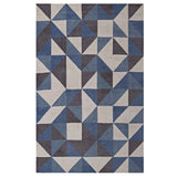 Blue White and Gray / 5x8