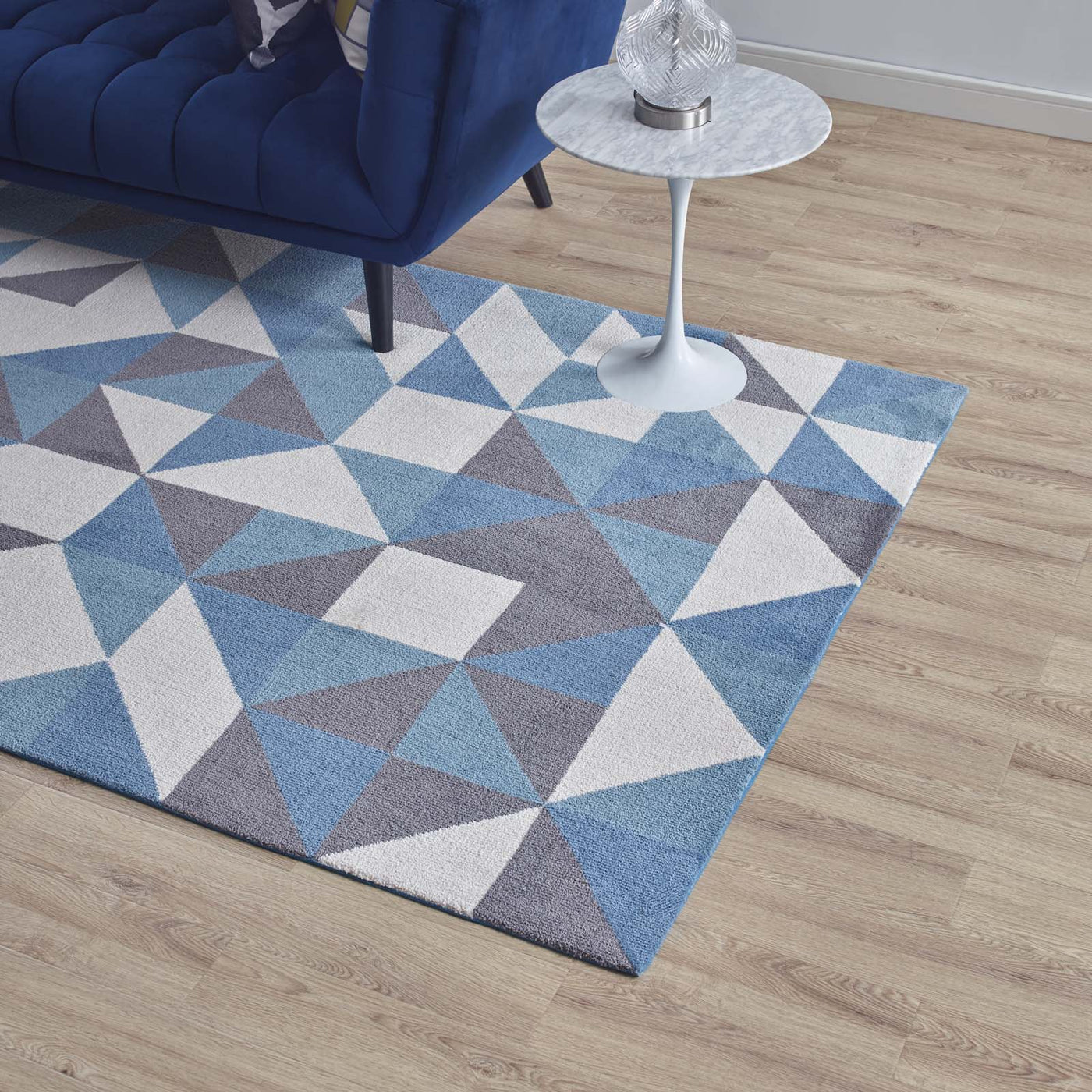 Blue White and Gray / 5x8