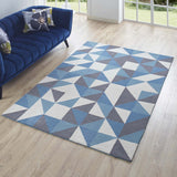 Blue White and Gray / 5x8