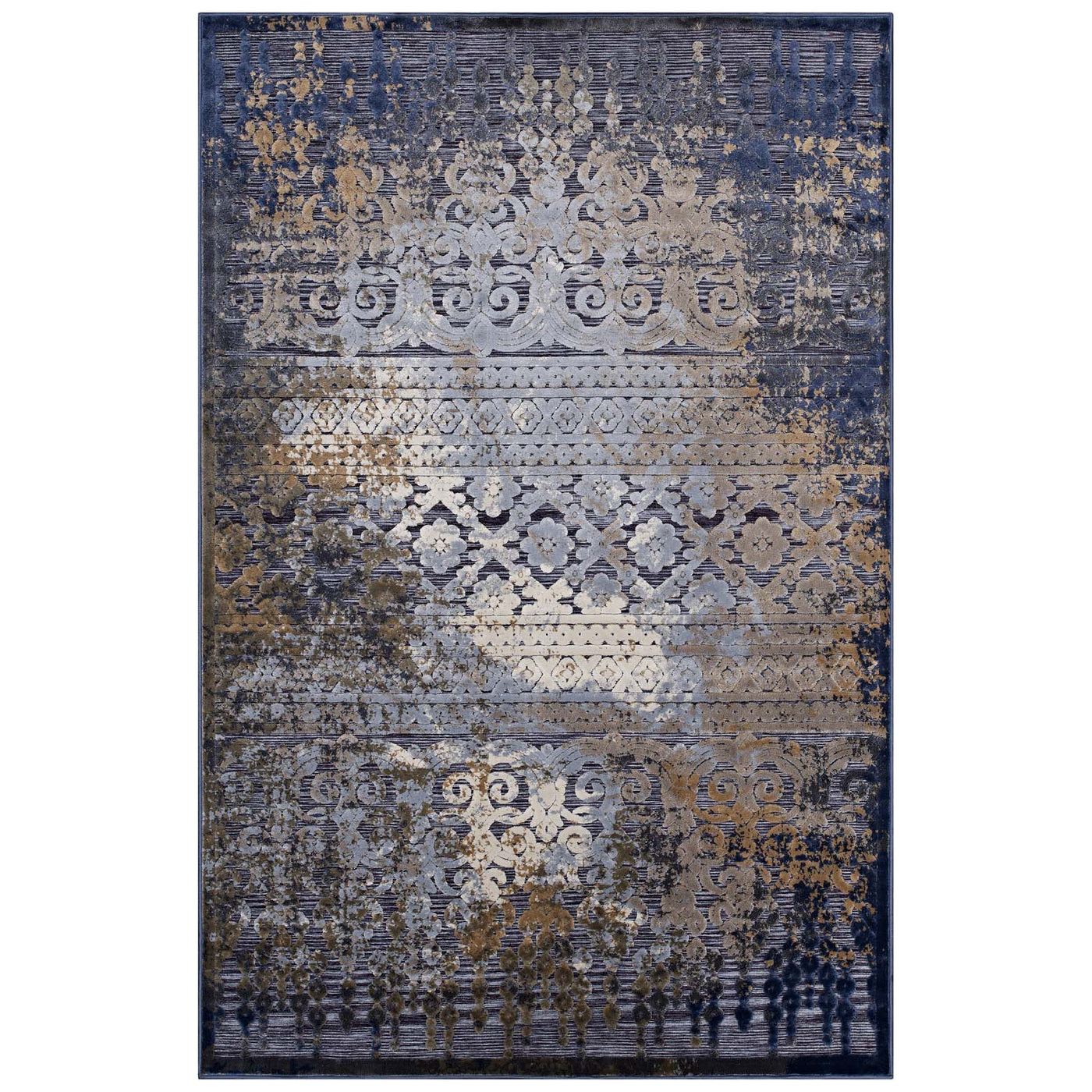 Blue Rust and Cream / 5x8