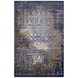 Blue Rust and Cream / 5x8