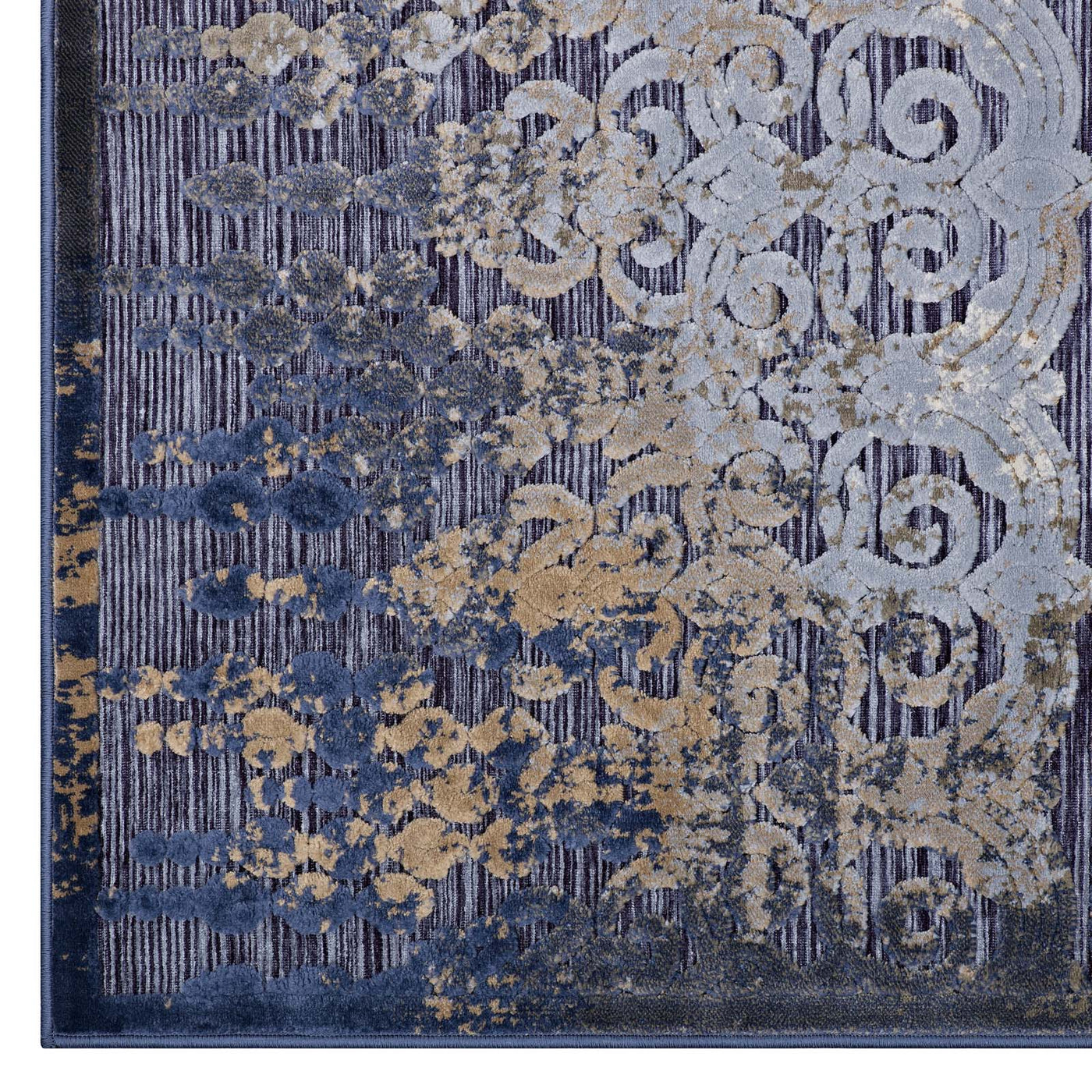 Blue Rust and Cream / 5x8