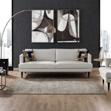 Silver Blue Beige and Brown / 5x8