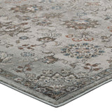 Silver Blue Beige and Brown / 5x8
